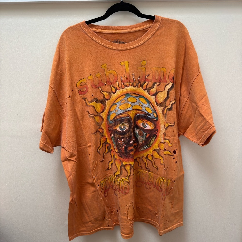 UO Sublime Long Beach 40oz To Freedom Album Cover Oversized Short Sleeve T-shirt